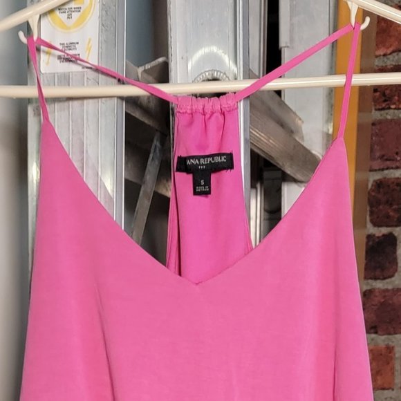 banana REPUBLIC Solid Pink V-neck Camisole Tank Top Small - Picture 7 of 7